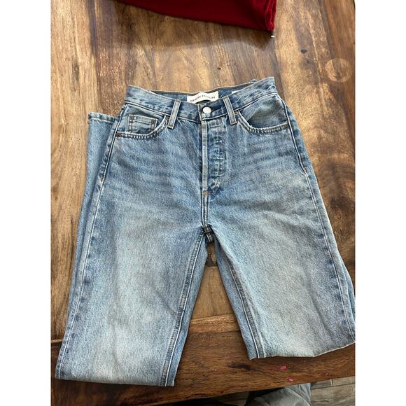 Denim Forum The Nina Stovepipe High Waisted Straight Leg Denim Jeans Size 23 - Picture 4 of 8